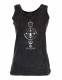 CANOTTA DONNA IN COTONE STONE WASHED CON STAMPA.b