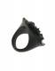 ANELLO IN LEGNO DI ROSA INTAGLIATO A FIORE.-