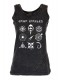 COTTON TANK TOPS - STONEWASHED WITH PRINT AB-NPM04-39 - Oriente Import S.r.l.