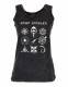 CANOTTA DONNA IN COTONE STONE WASHED CON STAMPA.b