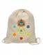 ZAINO SACCO IN COTONE COLORE ECRU. MISURE CI