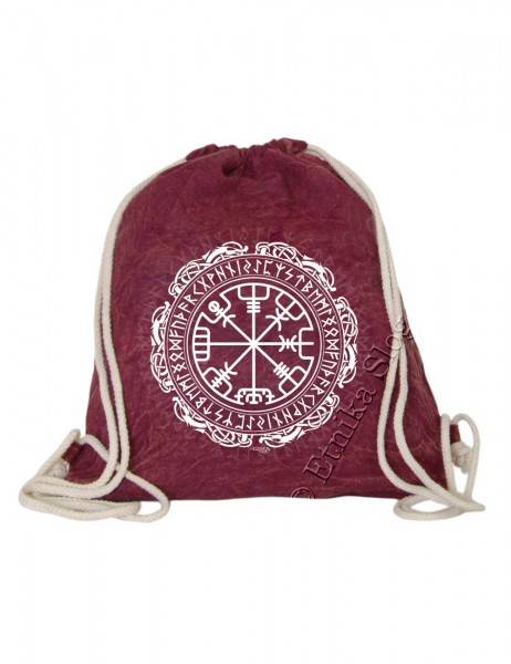 ZAINO SACCO IN COTONE STONE WASHED CON&nbsp;STAMPA&nbsp;-&nbsp;BU