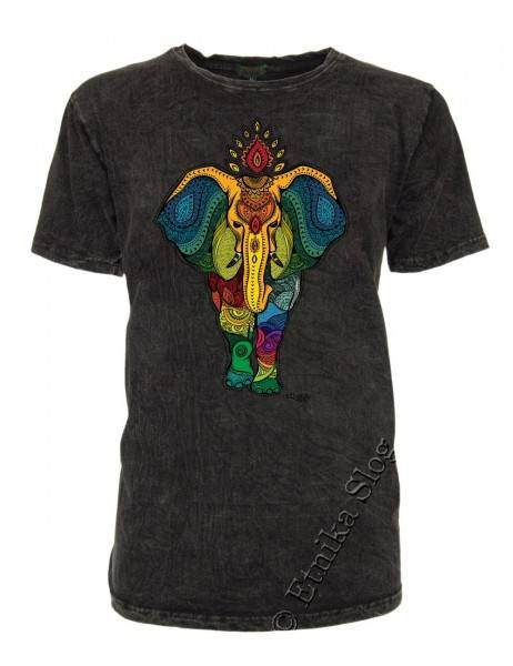 T-SHIRT UOMO COTONE - STONEWASHED CON STAMPA T-SHIRT IN COTONE CON SCOLLO ROTONDOTINTA UN - com Etnika Slog d.o.o.