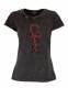 T-SHIRT DONNA IN COTONE STONEWASHED CON STAMPAbr