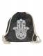 ZAINO IN COTONE, LAVORATO STONE WASHED CON STAMPA