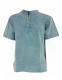 CAMICIA MANICA CORTA IN COTONE STONE WASHED, COLLO