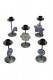 CANDELABRO PIATTO FATTO DI FERRO BATTUTO CON APPLI