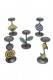 CANDELABRO PIATTO FATTO DI FERRO BATTUTO CON APPLI