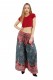 PANTALONE IN VISCOSA STAMPATO CON COULISSE, LACCI