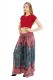 PANTALONE IN VISCOSA STAMPATO CON COULISSE, LACCI