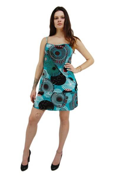 VESTITO CORTO SMANICATO IN MAGLINA DI COTONE E VIS