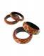 SET BRACCIALETTI BAGAL IN LEGNO COLORATO CON FIORI