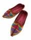 CIABATTA CHIUSA IN PELLE, BALLERINA, RICAMI ASSORT