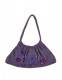 BORSA DA SPALLA IN LANA COTTA, RICAMATA CON PERLIN