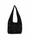 BORSA DA SPALLA IN LANA COTTA RICAMATA CON PERLINE