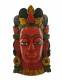 MASCHERA IN LEGNO NEPALESE INTAGLIATA E DIPINTA A