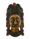 MASCHERA IN LEGNO NEPALESE INTAGLIATA E DIPINTA A