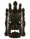 MASCHERA IN LEGNO NEPALESE INTAGLIATA E DIPINTA A