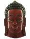 MASCHERA IN LEGNO NEPALESE INTAGLIATA E DIPINTA A