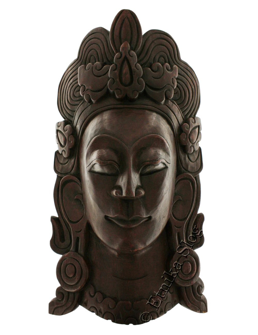 MASCHERA IN LEGNO NEPALESE INTAGLIATA E DIPINTA A MASCHERA IN LEGNO NEPALESE INTAGLIATA E DIPINTA A
