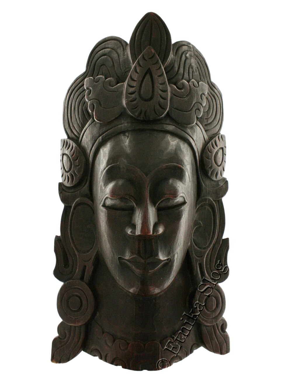 MASCHERA IN LEGNO NEPALESE INTAGLIATA E DIPINTA A MASCHERA IN LEGNO NEPALESE INTAGLIATA E DIPINTA A