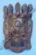 MASCHERA IN LEGNO NEPALESE INTAGLIATA A MANO,CIRCA
