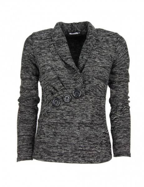 MAGLIA VISCOSA MANICA LUNGA INVERNALE CON 3 BOTTON
