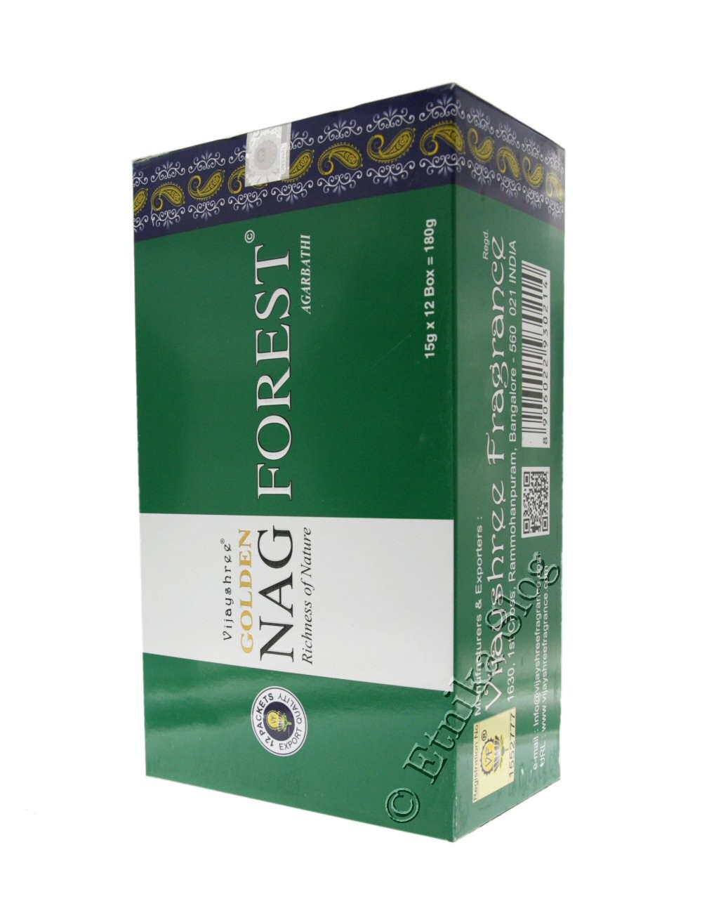 INCENSO VIJAYSHREE, FRAGRANZA GOLDEN NAG FOREST. INCENSO VIJAYSHREE, FRAGRANZA GOLDEN NAG FOREST.