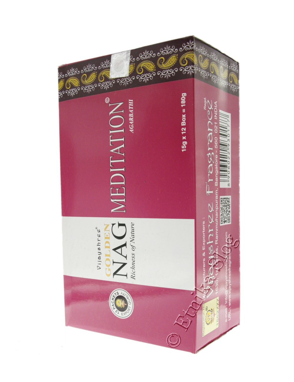 INCENSO VIJAYSHREE, FRAGRANZA GOLDEN NAG MEDITAT INCENSO VIJAYSHREE, FRAGRANZA GOLDEN NAG MEDITAT