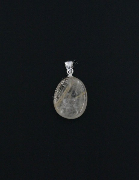 PENDENTE IN PIETRA DURA CON GANCETTO IN ARGENTO.b