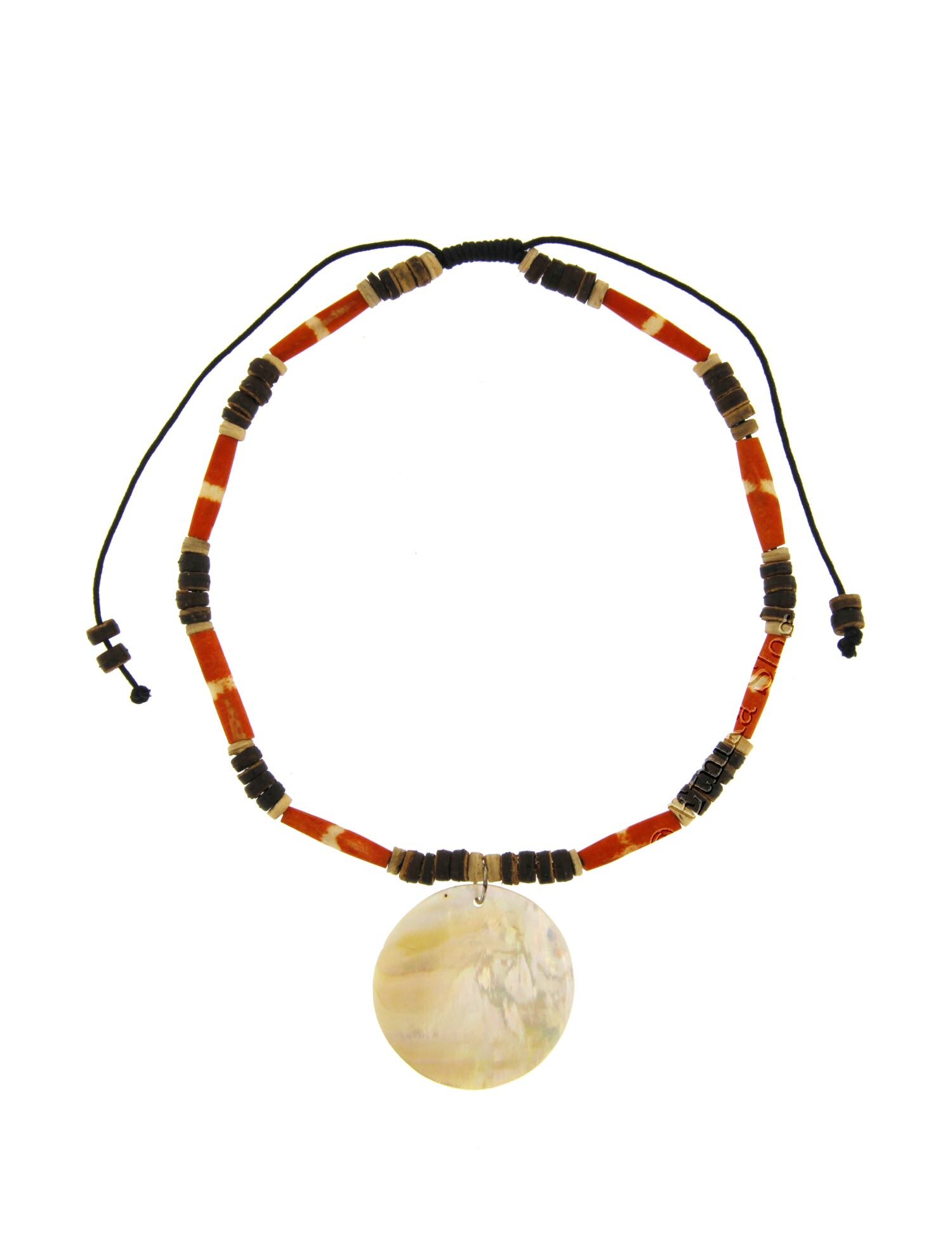 BIGIOTTERIA COLLANA INDONESIANA IN LEGNO E OSSO CO BIGIOTTERIA COLLANA INDONESIANA IN LEGNO E OSSO CO