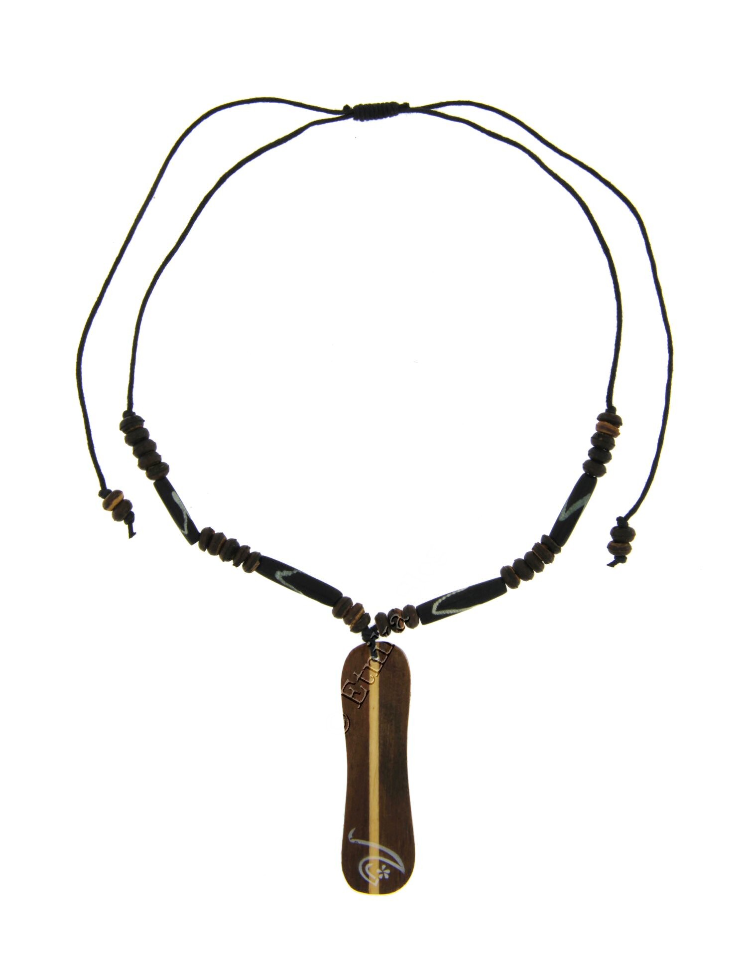 BIGIOTTERIA COLLANA INDONESIANA IN LEGNO E OSSO CO BIGIOTTERIA COLLANA INDONESIANA IN LEGNO E OSSO CO