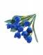 FIORI IN LEGNO DIPINTO SMONTABILI TULIPANO BLU.br