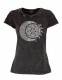 T-SHIRT DONNA IN COTONE STONEWASHED CON STAMPAbr