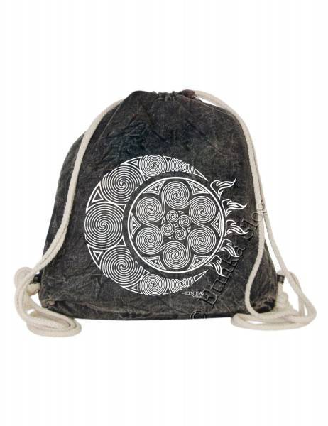 ZAINO SACCO IN COTONE STONE WASHED CON&nbsp;STAMPA&nbsp;-&nbsp;SO