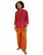 PANTALONE IN COTONE LEGGERO TINTA UNITA CANGIANTE,
