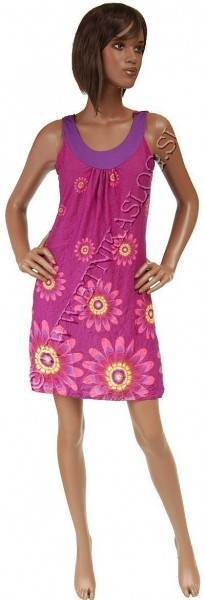 VESTITO CORTO MAGLINA DI COTONE ELASTAN, COLLO TON