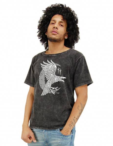 T-SHIRT UOMO COTONE - STONEWASHED CON STAMPA T-SHIRT IN COTONE CON SCOLLO ROTONDOTINTA UN - com Etnika Slog d.o.o.