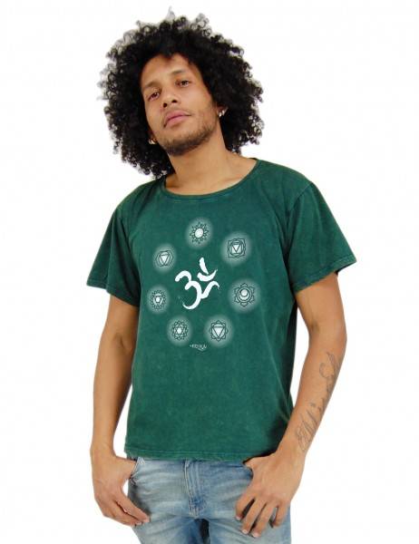 T-SHIRT UOMO COTONE - STONEWASHED CON STAMPA T-SHIRT IN COTONE CON SCOLLO ROTONDOTINTA UN - com Etnika Slog d.o.o.