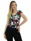 TOP MAGLINA IN COTONE E VISCOSA, CON MANICA CORTA,