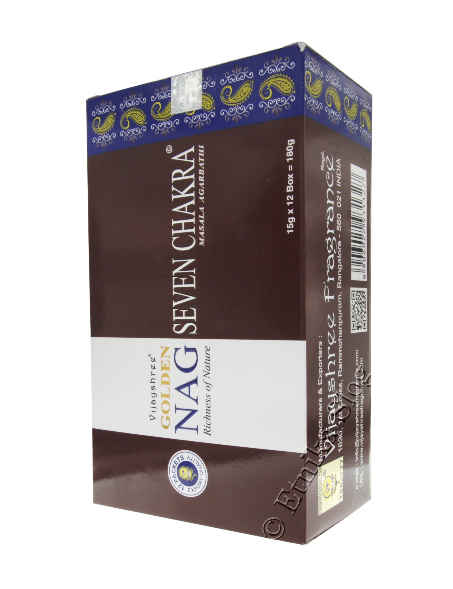 INCENSO VIJAYSHREE, FRAGRANZA GOLDEN NAG SEVEN C INCENSO VIJAYSHREE, FRAGRANZA GOLDEN NAG SEVEN C
