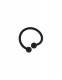 PIERCING METALLO NERO SPIRALE CON PALLINE. D