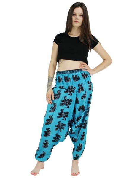 PANTALONE AFGHANO IN COTONE, FASCIA ELASTICA IN VI