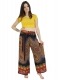 PANTALONE IN VISCOSA STAMPATO CON COULISSE , LACCI