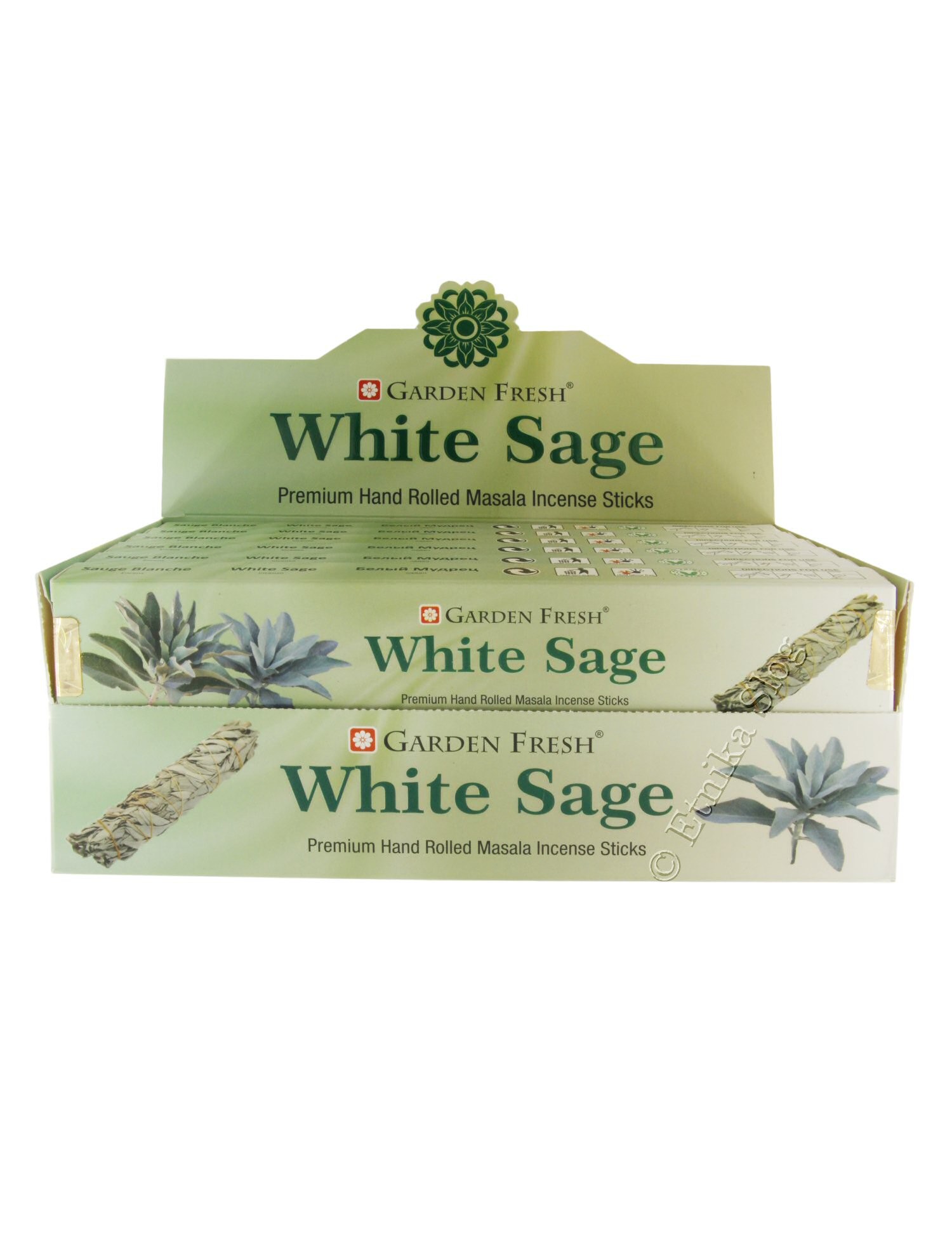 INCENSO GARDEN FRESH - SALVIA BIANCA - WHITE S INCENSO GARDEN FRESH - SALVIA BIANCA - WHITE S