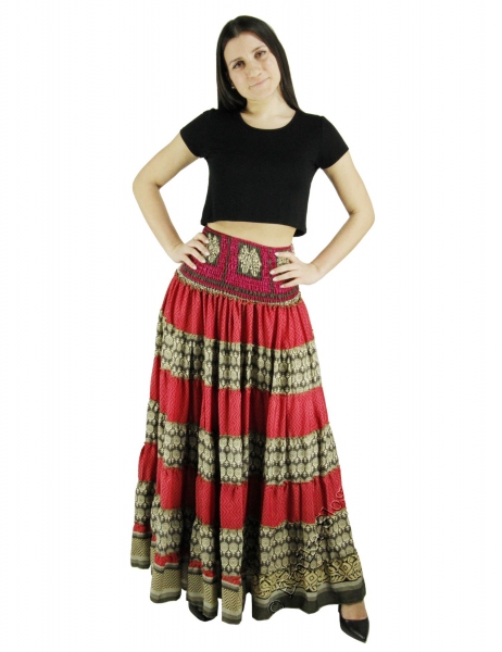 SILK AND VISCOSE SKIRTS AB-HK-216-SKIRT - Oriente Import S.r.l.