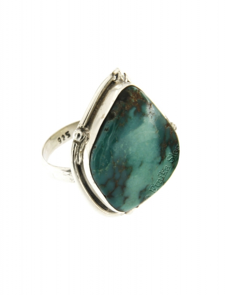 ANELLO IN ARGENTO LAVORATO&nbsp;CON PIETRA DURA&nbsp;TURCHES
