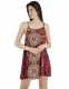 VESTITO CORTO IN VISCOSA STAMPATO, SPALLINE STRETT
