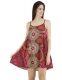 VESTITO CORTO IN VISCOSA STAMPATO, SPALLINE STRETT