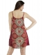 VESTITO CORTO IN VISCOSA STAMPATO, SPALLINE STRETT